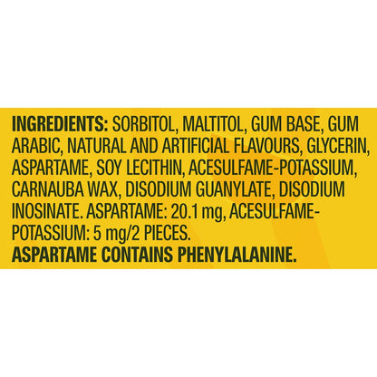 JUICY FRUIT, Fruit Flavoured Chewing Gum, 60 Pieces, 6 Bottles