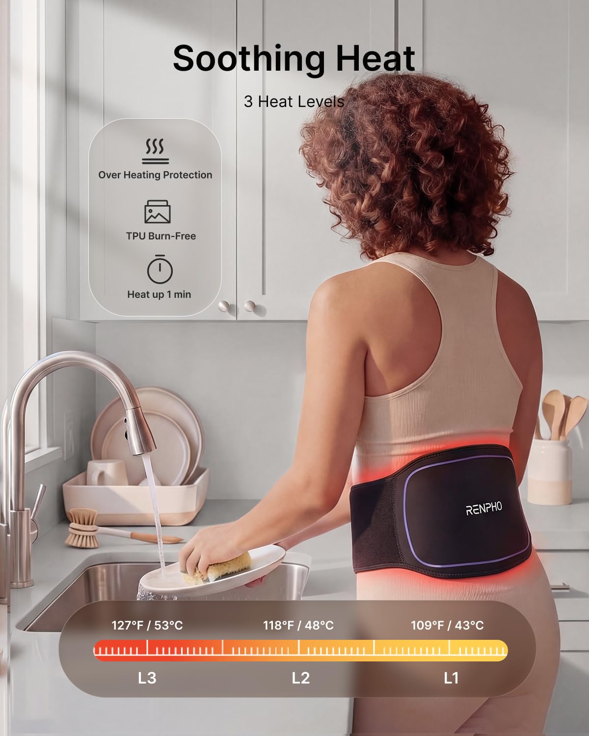 RENPHO Red Light Belt, Heating Pad Massager, Christmas Birthday Gifts 🍁 All In One Marketplace Canada