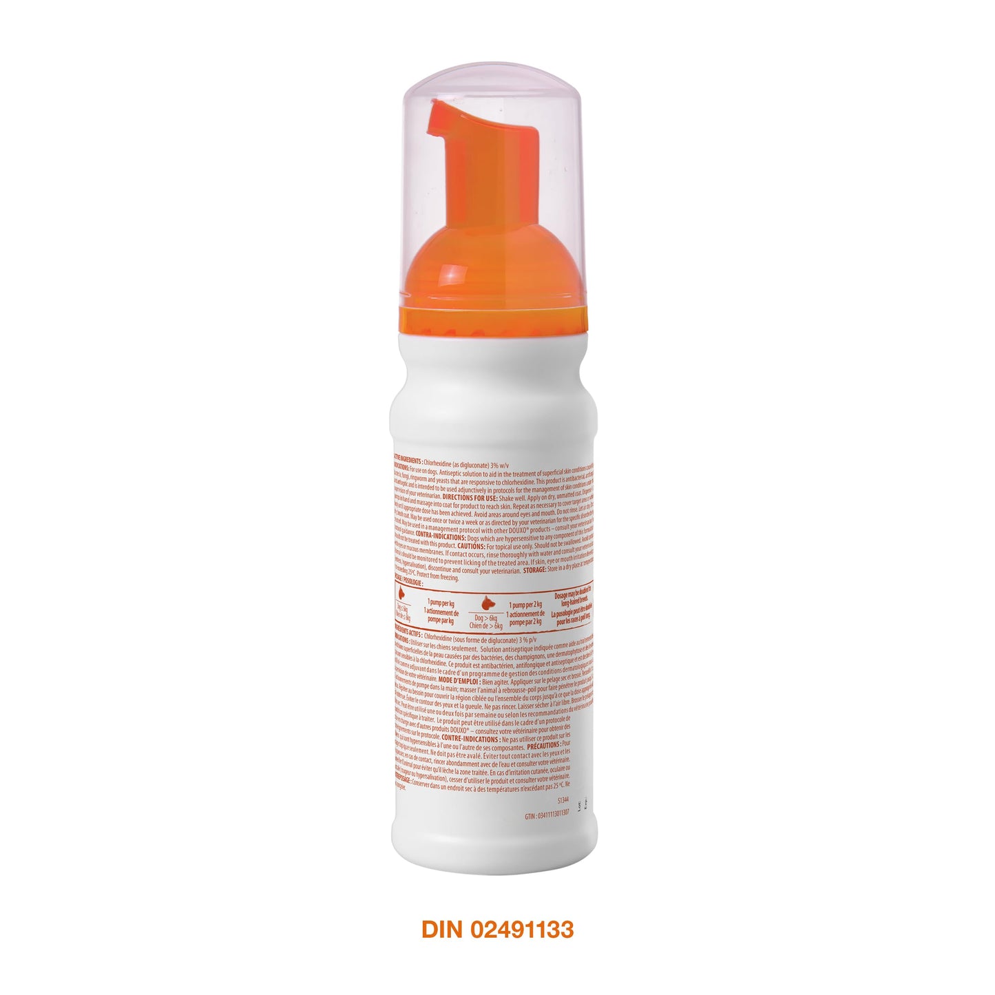 Douxo S3 Pyo Mousse, Contains 3% Chlorhexidine, for Dogs, 5.1 fl. oz. (150mL)