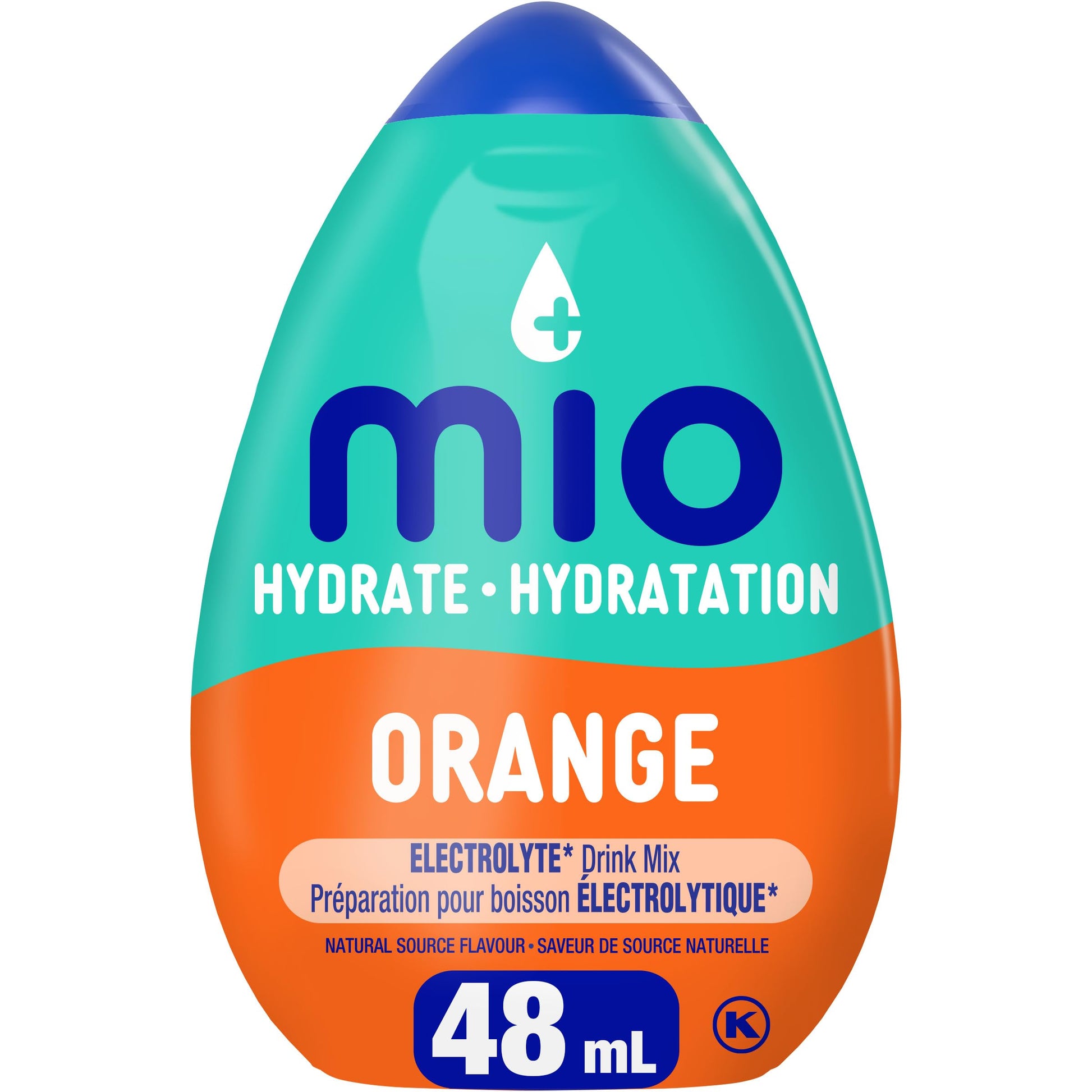 Mio Hydrate Orange Electrolyte Water Enhancer, 48 mL Bottle (12-Pack)