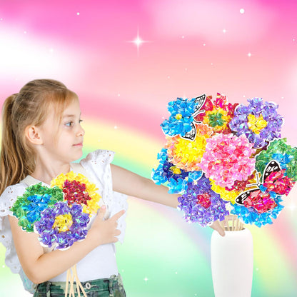 Poke in Fun Art Flower Bouquet Craft Kits for Kids,with 10 Flowers & 2 Butterflies,Arts and Crafts,Mess-Free Craft,DIY Art Activity Birthday Christmas Gifts Ideas for Girls & Boys Ages 4 5 6 7 8 9+ 🍁 All In One Marketplace Canada