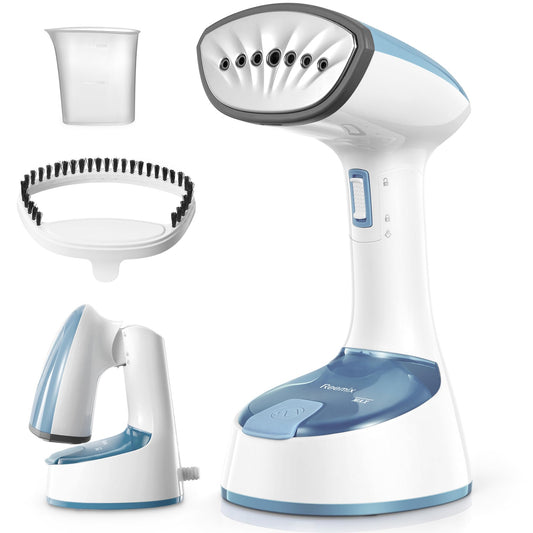 Reemix Steamer for Clothes, 1200W Foldable Clothes Steamer, Handheld Garment Steamer, Fast Heat-up, Auto-Off, Steam Iron for Fabric Wrinkle Remover with Brush (Blue Gray)