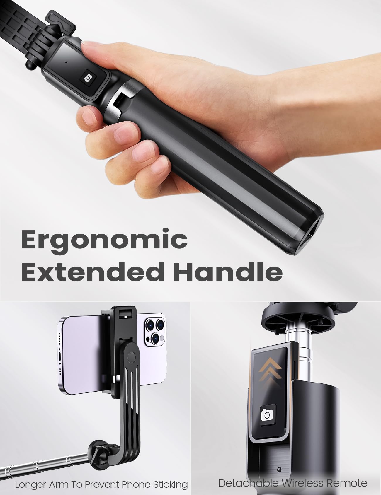 ANXRE Extendable Selfie Stick with Wireless Remote - Available at All In One Marketplace Canada