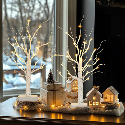 PEIDUO Birch Tree for Christmas Decorations with Timer, Lighted Birch Tree Prelit Fall Decor with 24 LED Warm White Lights, Artificial Tree Lights for Indoor Tabletop Christmas Home Decor (2PK) 🍁 All In One Marketplace Canada
