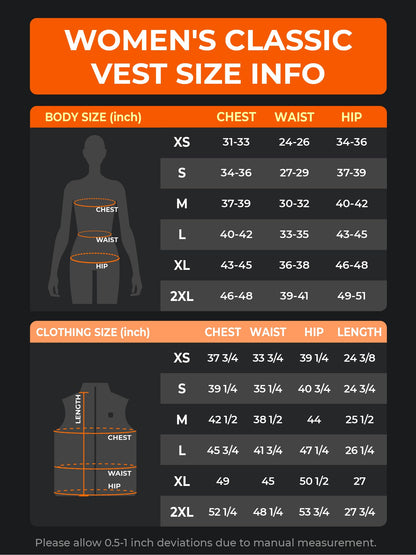ororo Women Heated Vest, Lightweight Layering for Daily Winter Commuting (Neutral Black, M) 🍁 All In One Marketplace Canada