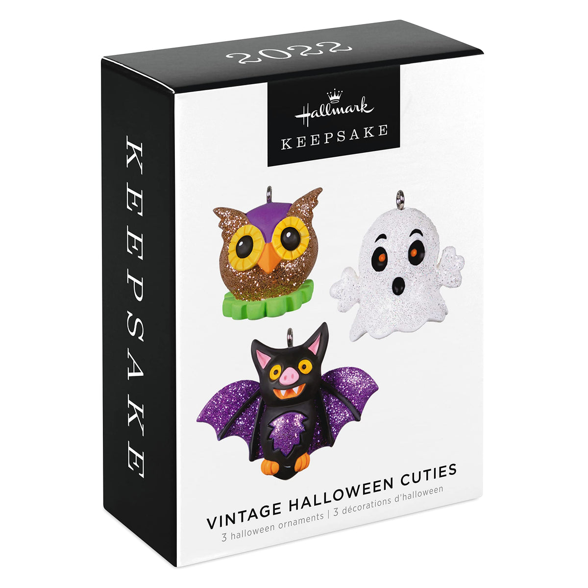 Ornement de Noël miniature Hallmark Keepsake 2022, Vintage Halloween Cuties, mini ensemble de 3