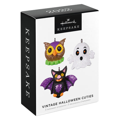 Ornement de Noël miniature Hallmark Keepsake 2022, Vintage Halloween Cuties, mini ensemble de 3