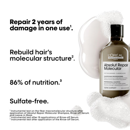 L'Oréal Professionnel Absolut Repair Molecular Shampoo, 500 mL