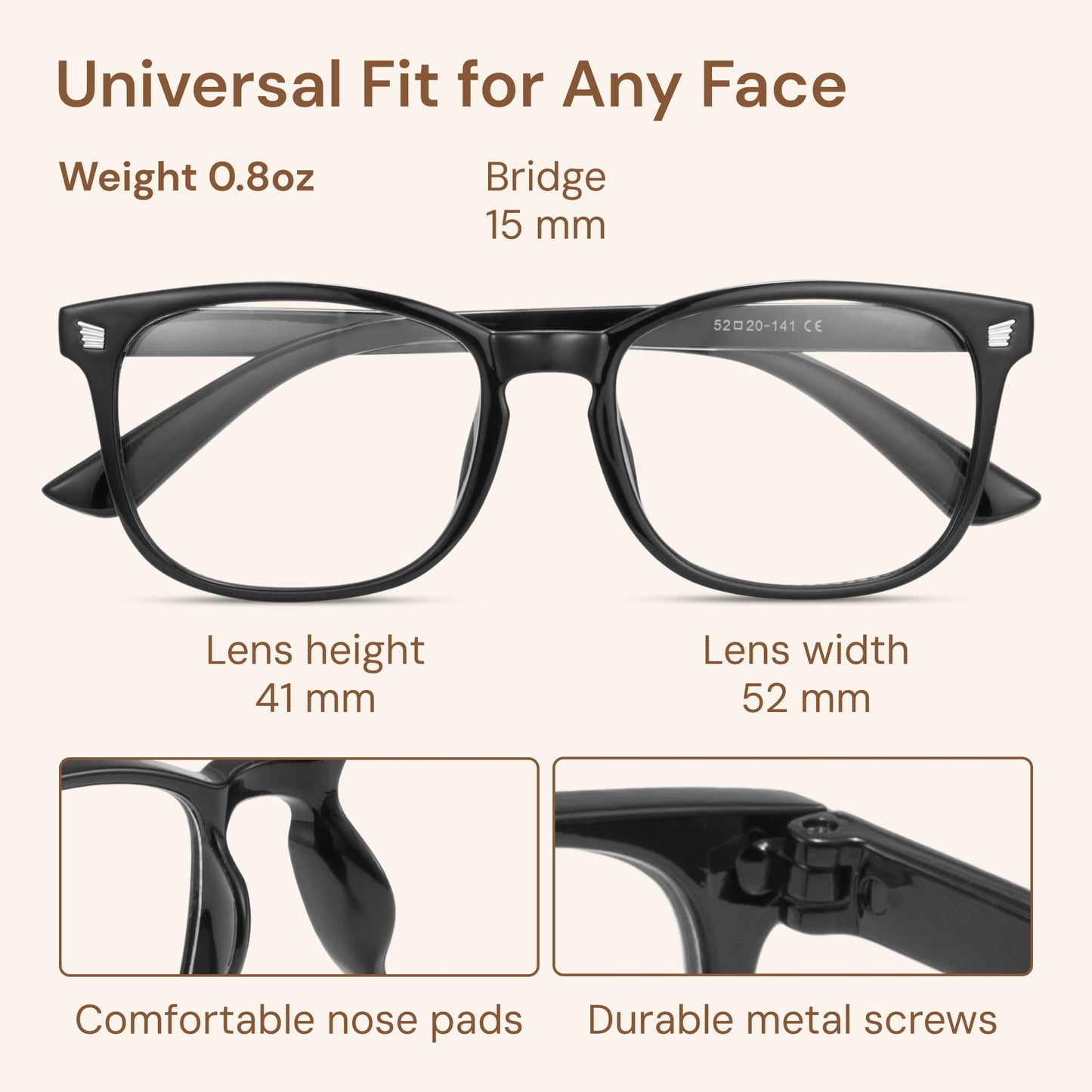 Gaoye Blue Light Blocking Glasses, Fashion Square Fake Nerd Eyewear Anti UV Ray Computer Gaming Eyeglasses Women/Men - Available at All In One Marketplace Canada
