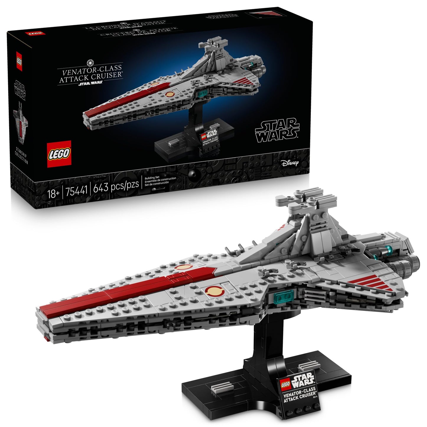 LEGO Star Wars Venator-Class Attack Cruiser Building Set for Adults, Men & Women, Ages 18+ - Movie Collectible & Room Decor for Office, Bedroom, or Book Shelf - Gift Idea for Birthdays - 75441 🍁 All In One Marketplace Canada