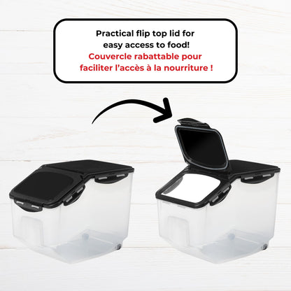 Starfrit LocknLock Pet Food Container with Wheels - 406oz/12L - Airtight - 4-Sided Locking Flip Top Lid 🍁 All In One Marketplace Canada