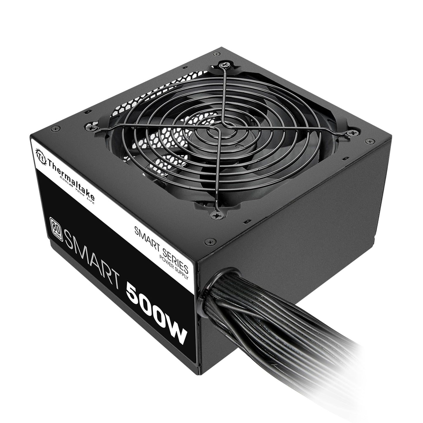 Thermaltake Smart 500W 80+ White Certified PSU, Continuous Power with 120mm Ultra Quiet Cooling Fan, ATX 12V V2.3/EPS 12V Active PFC Power Supply PS-SPD-0500NPCWUS-W 🍁 All In One Marketplace Canada