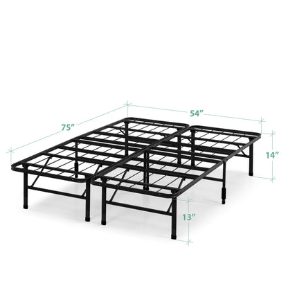 ZINUS SmartBase Tool-Free Assembly Mattress Foundation / 14 Inch Metal Platform Bed Frame/No Box Spring Needed/Sturdy Steel Frame/Underbed Storage, Full,Black Zinus
