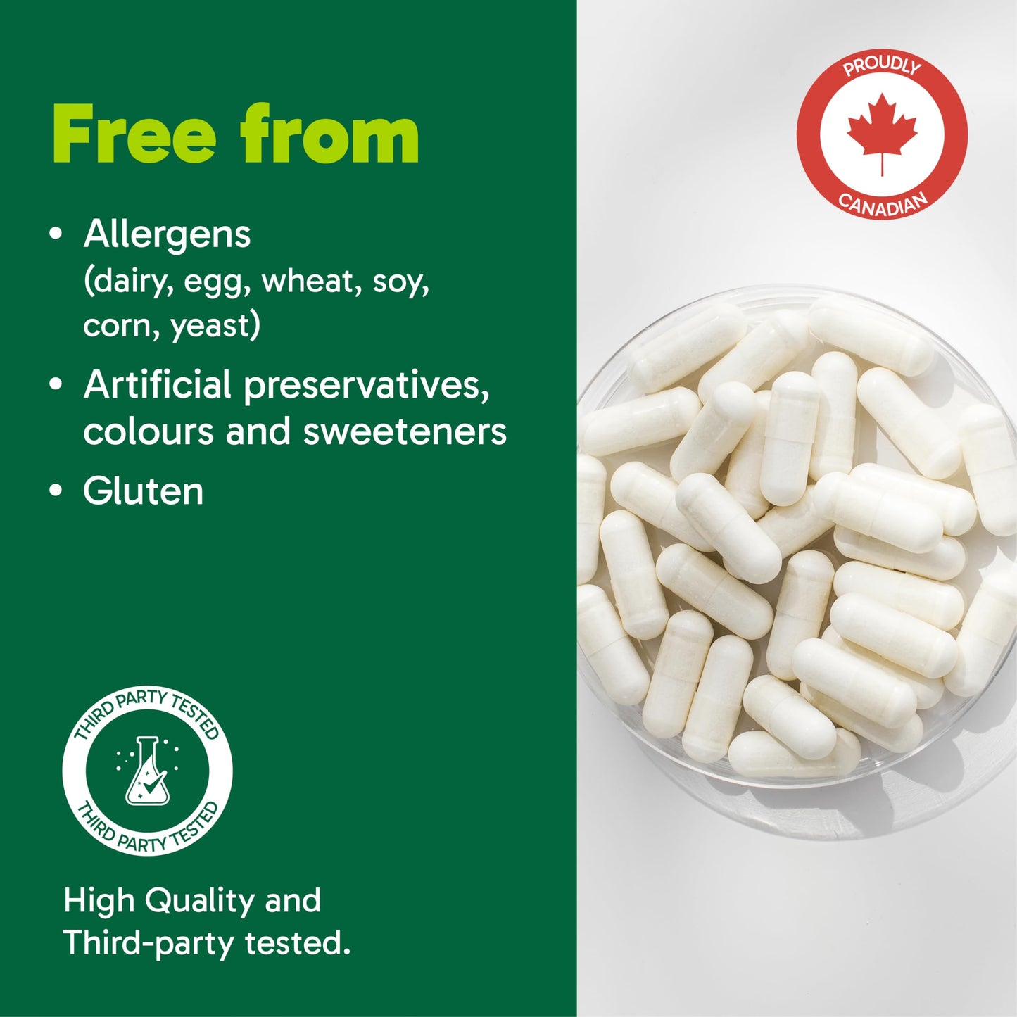 Organika Canadian-Made Taurine Ultra Strength- 1000mg- Supports Cardiovascular Health, 3000mg Daily Dose- 240vcaps - Available at All In One Marketplace Canada