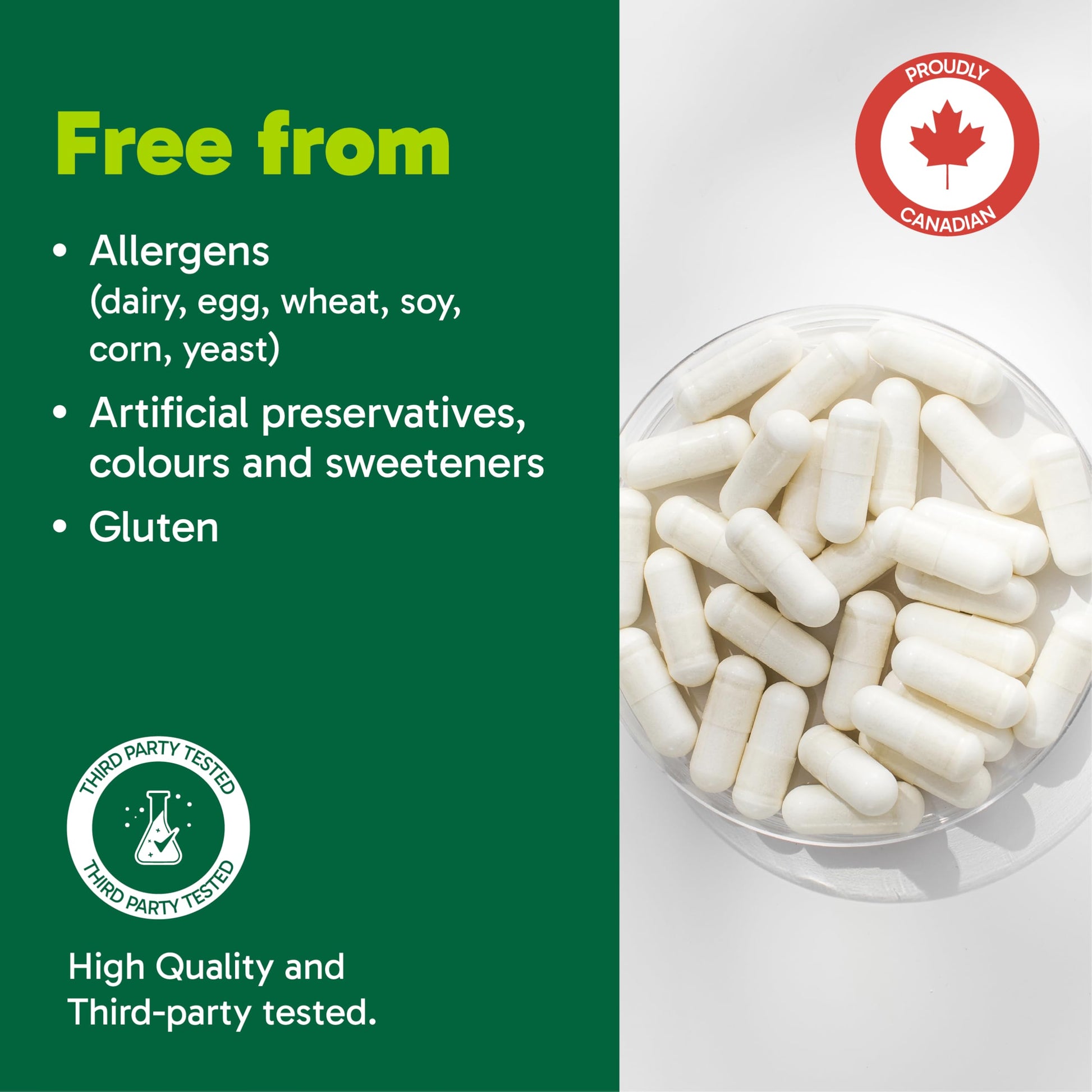 Organika Canadian-Made Taurine Ultra Strength- 1000mg- Supports Cardiovascular Health, 3000mg Daily Dose- 240vcaps - Available at All In One Marketplace Canada