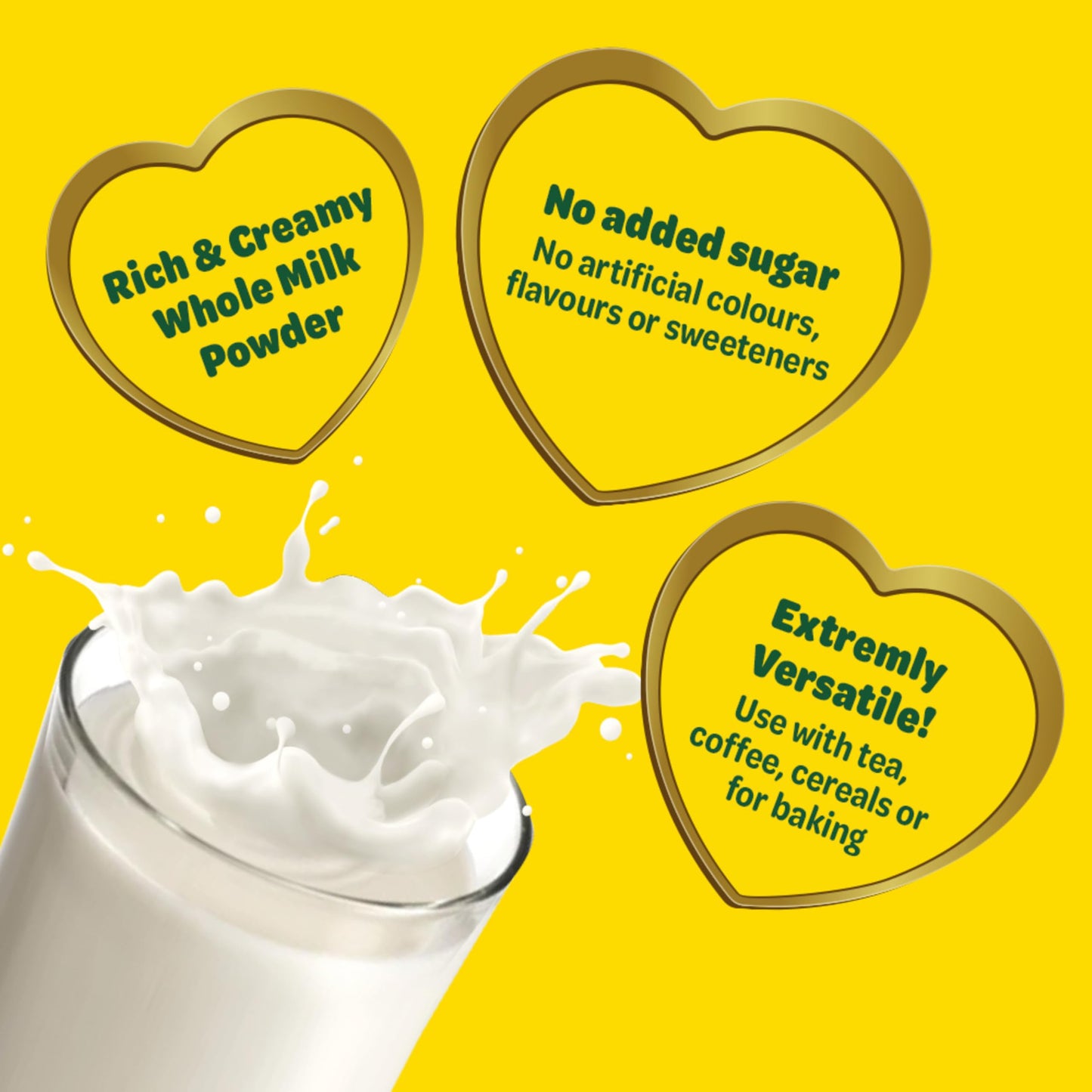 NIDO Whole Milk Powder, Rich & Creamy Powdered Milk, High in Calcium & Vitamin D, Source of Protein, No Artificial Colours or Flavours, No Added Sweeteners, 800 g