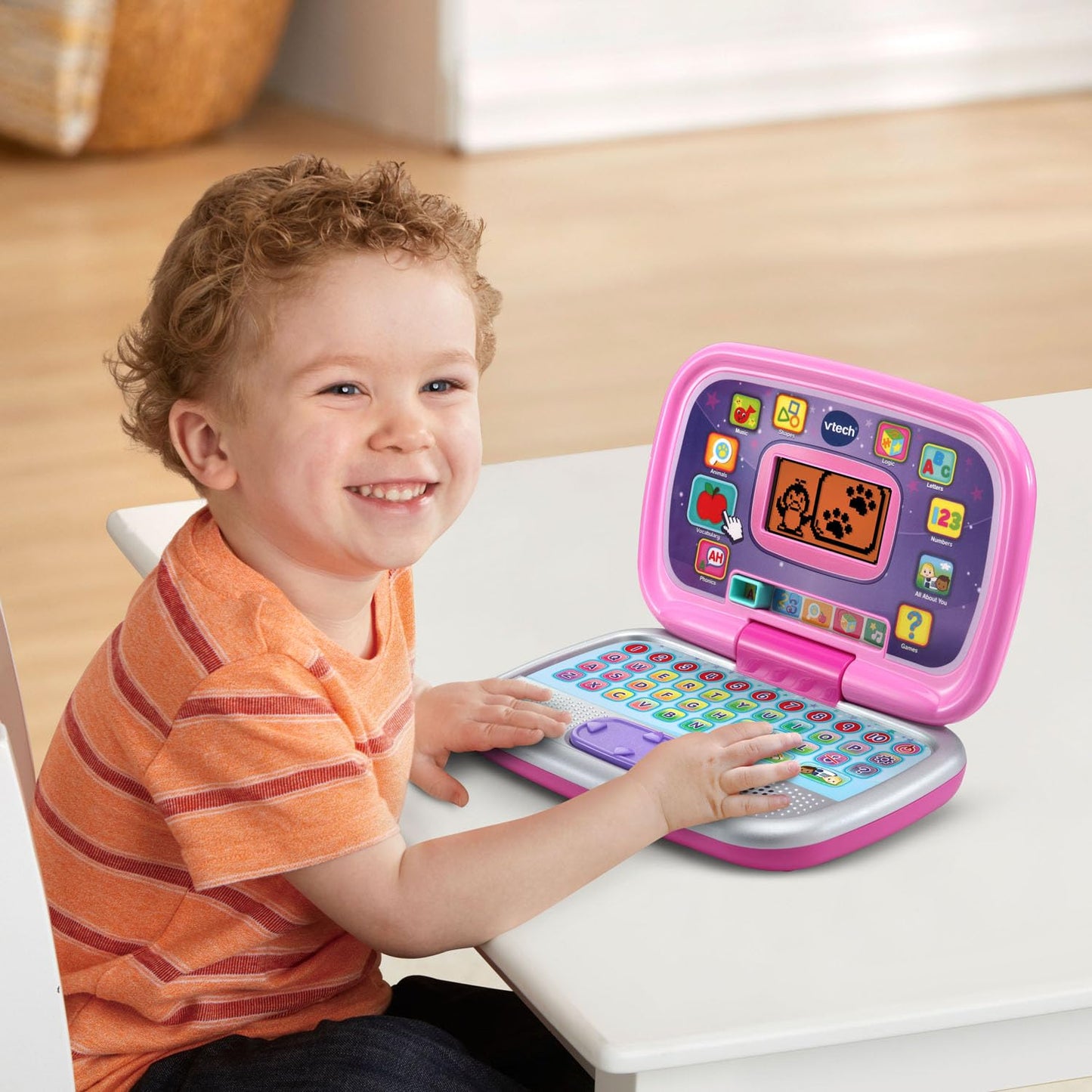 VTech Play Smart Preschool Laptop, Pink (English Version) VTech