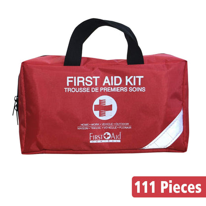 First Aid Central AZ-ESSFAK Essential Emergency First Aid Kit For Home, Travel, and Work, 111 Pieces - Available at All In One Marketplace Canada