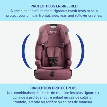 Graco Tranzitions 3-in-1 Harness Booster Seat, Toddler to Big Kid Car Seat from 10-45 kg (22-100lb), Harness/Highback/Backless Booster, Eloise