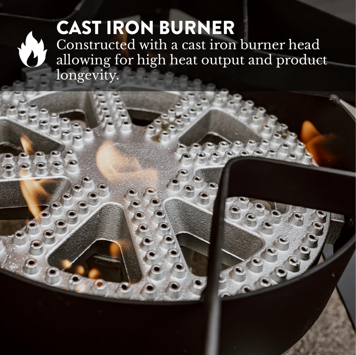 GAS ONE 200,000 BTU Square Heavy- Duty Single Burner Outdoor Stove Propane Gas Cooker with Adjustable 0-20PSI Regulator and Steel Braided Hose Perfect for Home Brewing, Turkey Fry, Maple Syrup Prep