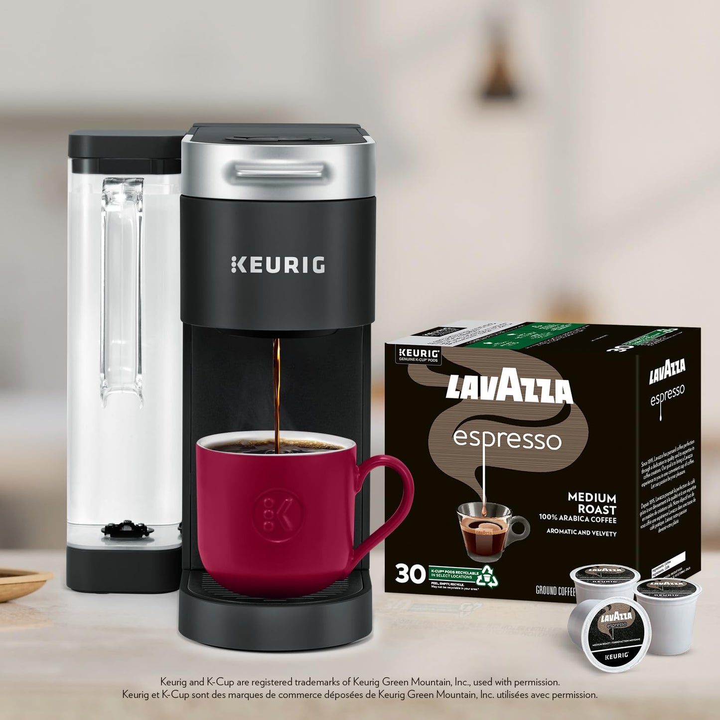Lavazza Espresso Medium Roast K-Cup Coffee Pods, 30 Count For Keurig Coffee Makers