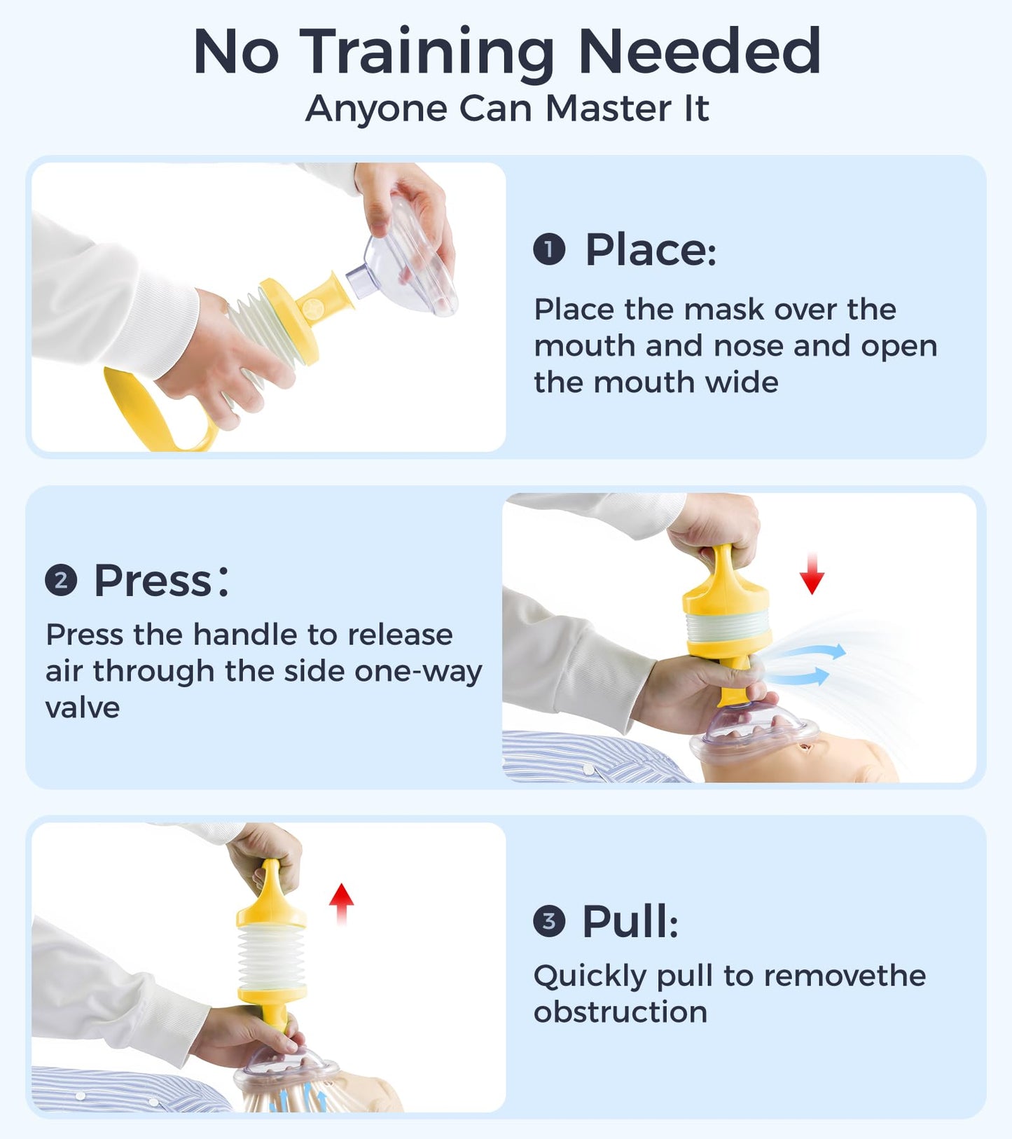 SFEIXE Choking Rescue Device, Portable Suction Rescue Device First Aid Kit for Kids and Adults, Portable Airway Suction Device | Anti Choking Device for Children and Adults Home Kit - Available at All In One Marketplace Canada