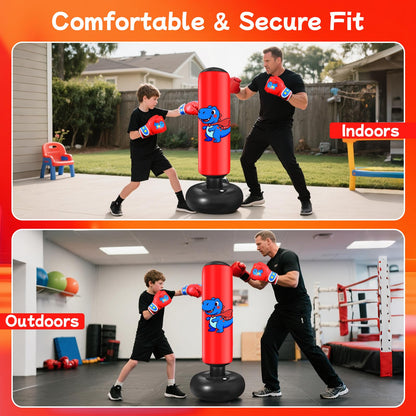 Qoosea Punching Bag for Kids 48in Dinosaur Toys Boxing Bag Set with Gloves 🍁 All In One Marketplace Canada