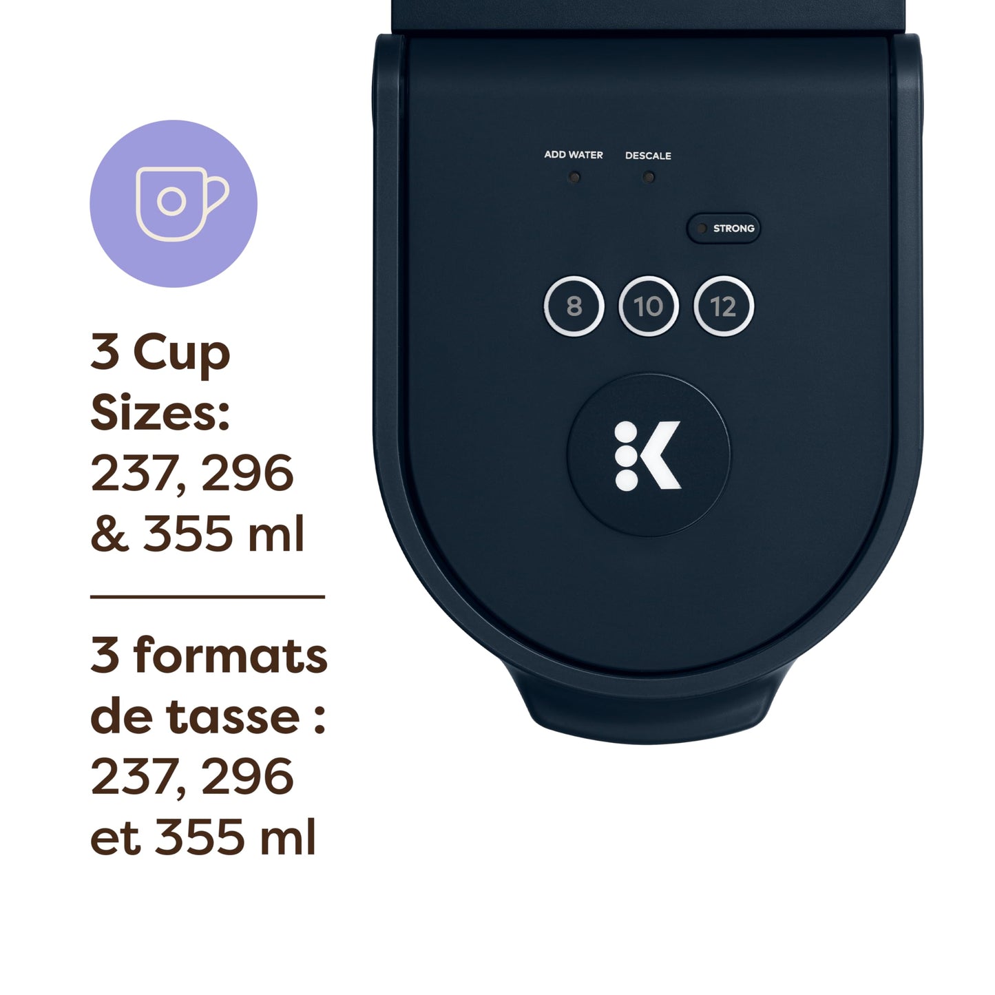Keurig K-Mini Go Single Serve K-Cup Pod Coffee Maker, Navy