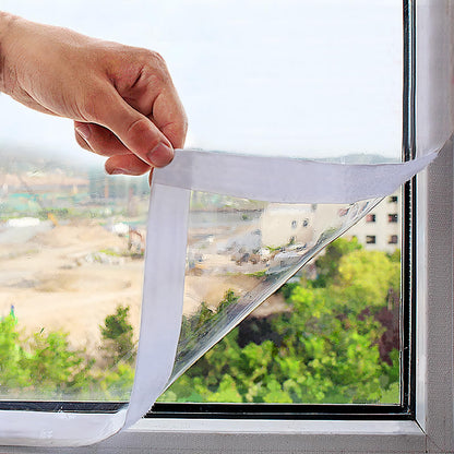 Mellroom Window Insulation Kit 47inX63in(120X160cm) for Winter Keep Cold Out,cuttable Transparent Film 180㎛ Thickness,Easy to Open for Ventilation,held by Adhesive Strips,Reusable Plastic Window wrap 🍁 All In One Marketplace Canada