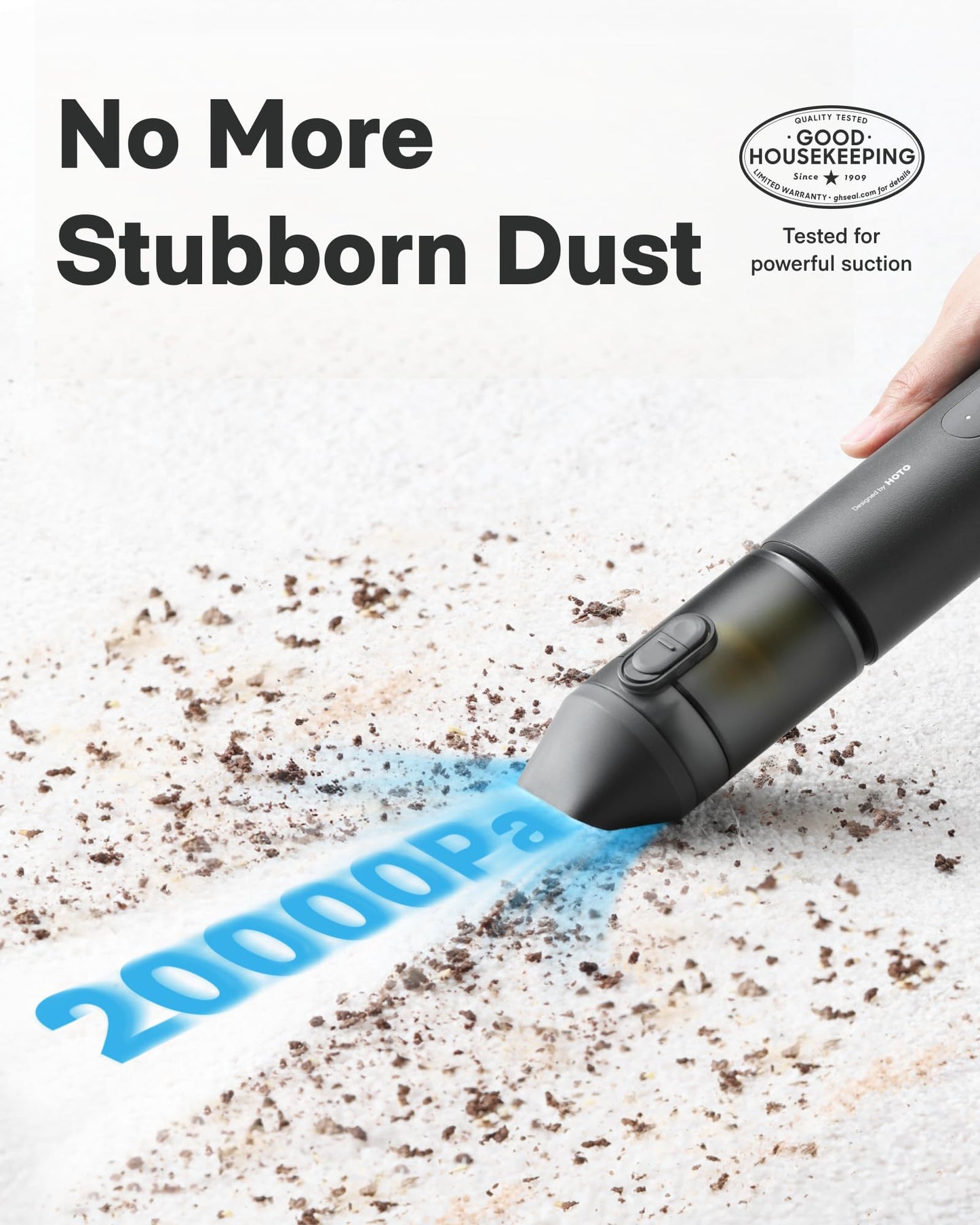 HOTO Handheld Car Vacuum Cleaner Cordless, 4-in-1 Portable Mini Vacuum with 20000Pa Strong Suction, Electric Compressed Air Duster Blower for Car, Desk, Computer, Keyboard, Home, Office Cleaning - Available at All In One Marketplace Canada