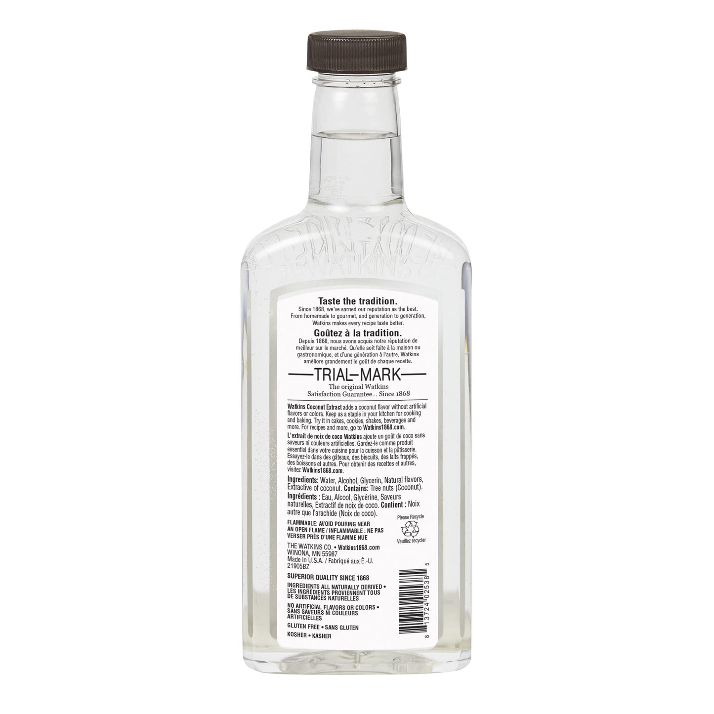 Watkins Coconut Extract with Other Natural Flavors, Non-GMO, Kosher, 325ml, 1 Count Watkins