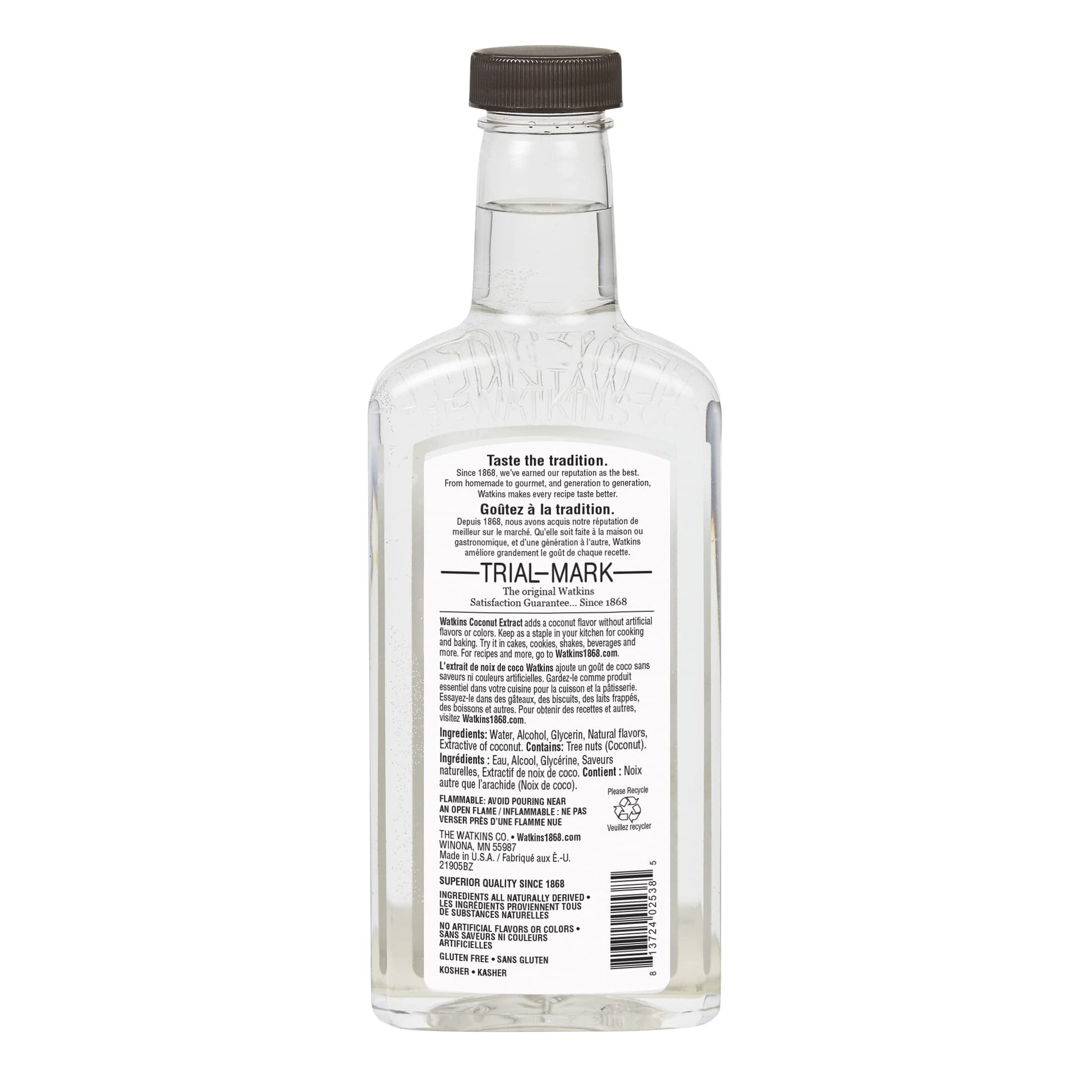 Watkins Coconut Extract with Other Natural Flavors, Non-GMO, Kosher, 325ml, 1 Count Watkins