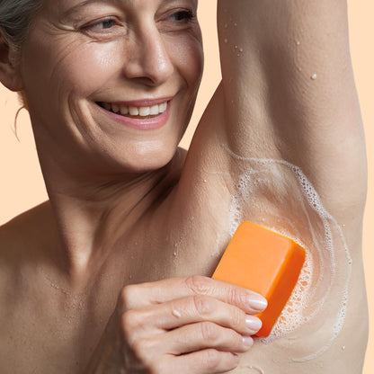 Muun Persimmon Soap (Pack 3) For Old People Smell, Aging Odor - Japanese Deodorant Soap, Deodorizing Body Wash, Smooth Deeply Cleansing - Body Odor Eliminator for Women & Men - Available at All In One Marketplace Canada