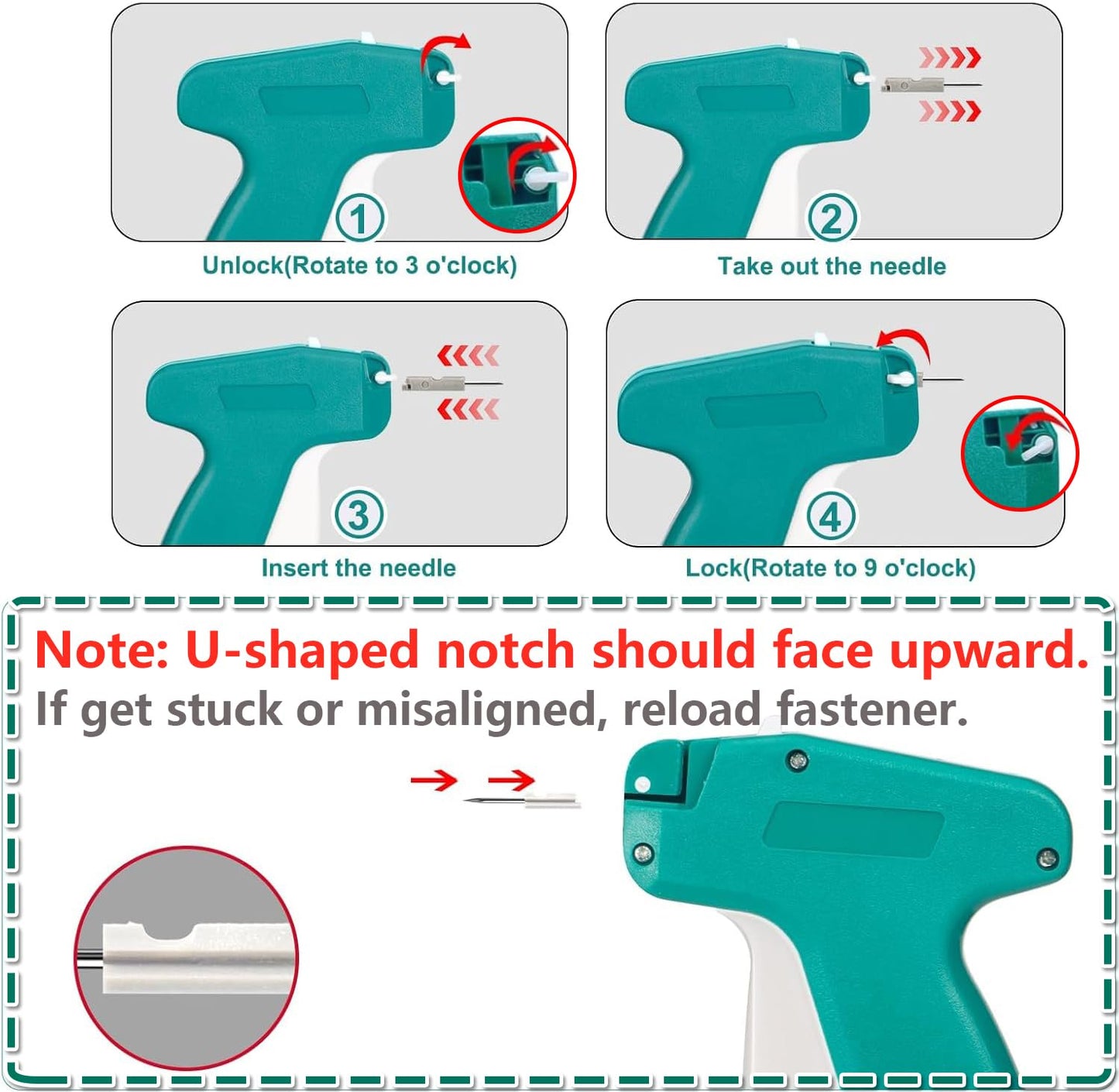 Mini Stitch Gun for Clothes, Mini Clothing Stitcher Gun, Speedy Clothing Fixer Stitchy, Quick Stitch Sewing Gun Kit with 2500 Black & 2500 White Fasteners, 6 Needles and Hard Case - Not Standard Gun
