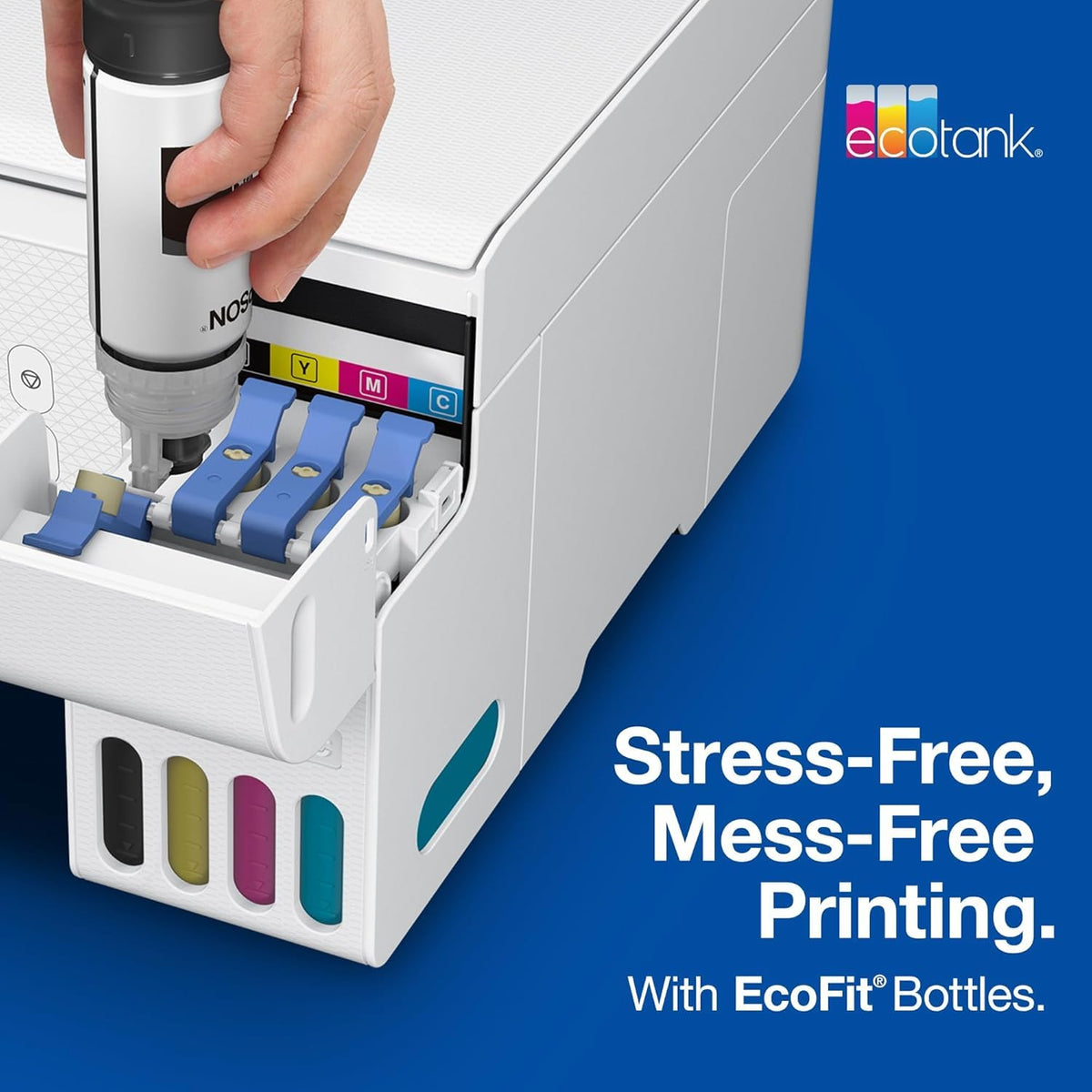 Epson 522 Genuine EcoTank Ink Refill Bottle 4 Color Combo Pack T522120-BCS