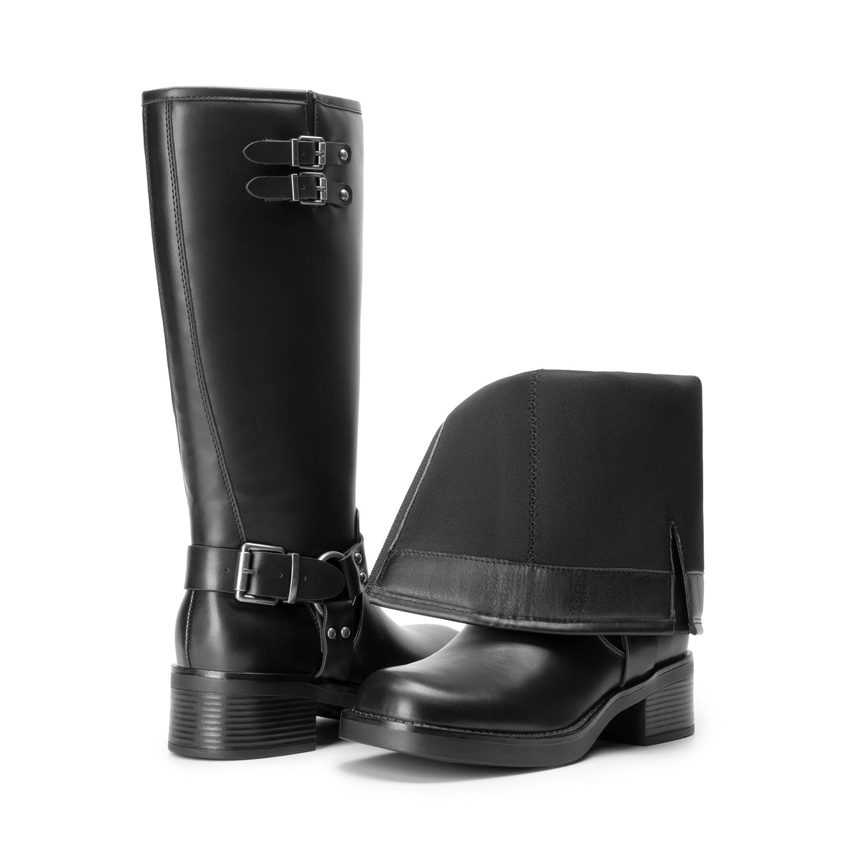 DREAM PAIRS Women Knee High Wide Calf Boots,Black-Pu,7.5 🍁 All In One Marketplace Canada