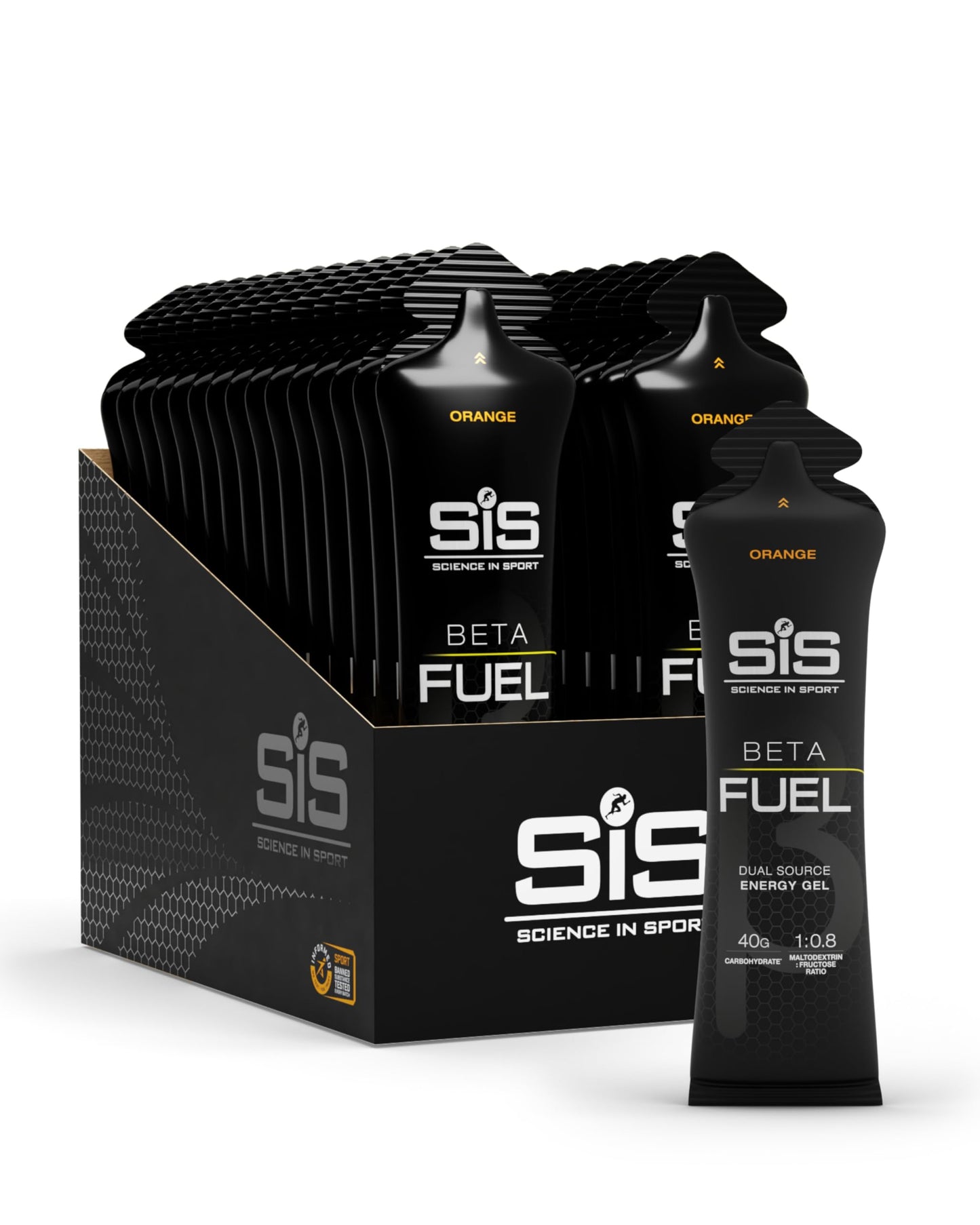 Science in Sport Beta Fuel Gel | Easily Digestible & Quick Carbohydrates, Dual Source Energy Gel | 40g Carbs for Energy | Vegan, Gluten Free, Dairy Free, Nut Free | 60 mL (Orange) 🍁 All In One Marketplace Canada