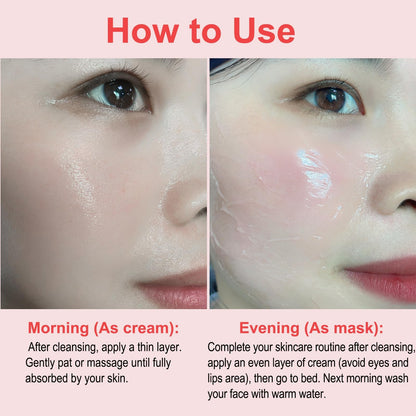 Collagen Jelly Cream - Contains Niacinamide & Freeze Dried Hydrolyzed Collagen -Elasticity & Hydration - Reduce Fine Lines & Dullness - Korean Glass-Shiny Skin Suitable for All Skin Types (3.38 Fl.Oz) - Available at All In One Marketplace Canada