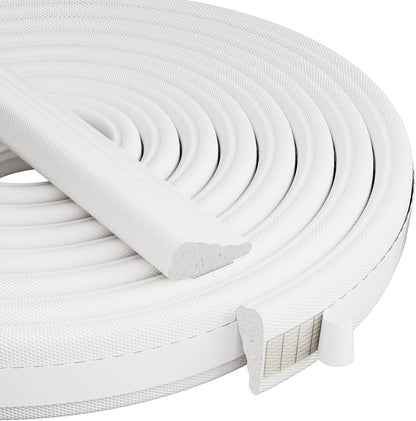Weather Stripping Door Seal, 196 inch Wedge Seal Strip for Windows, PU Foam Tape Seals, Soundproofing, Insulation Strip for Winter, Door Gap Filler for Door Frame- White 🍁 All In One Marketplace Canada