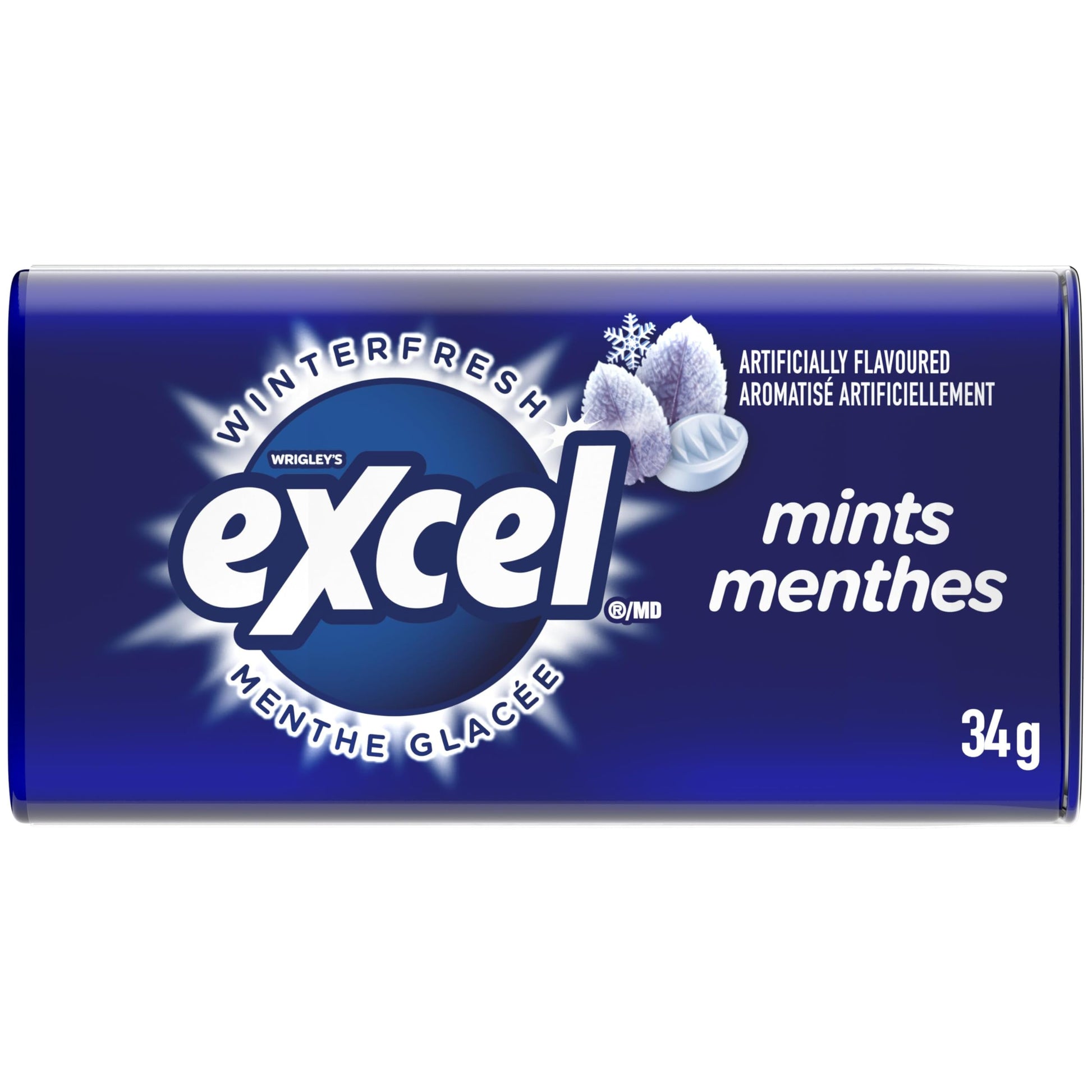 EXCEL, Winterfresh Flavoured Mints, 34g, Tin, 8 Packs - Available at All In One Marketplace Canada