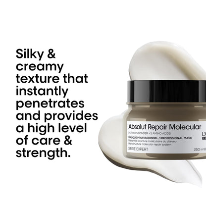 L'Oréal Professionnel Absolut Repair Molecular Mask, Damaged Hair, 250 mL