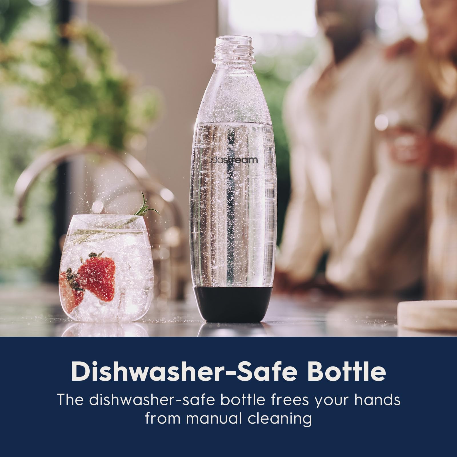 SodaStream Terra Sparkling Water Maker (Blue) with CO2 Cylinder, 1L Dishwasher Safe Bottle & Bubly Drink Sodastream