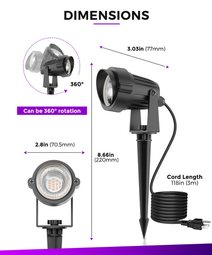 L LOHAS LED Halloween Lights Outdoor, Orange and Purple Spotlight 5W 🍁 All In One Marketplace Canada