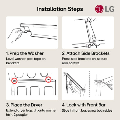 LG KSTK4 Genuine Washer & Dryer Stacking Kit (27") by LG Canada