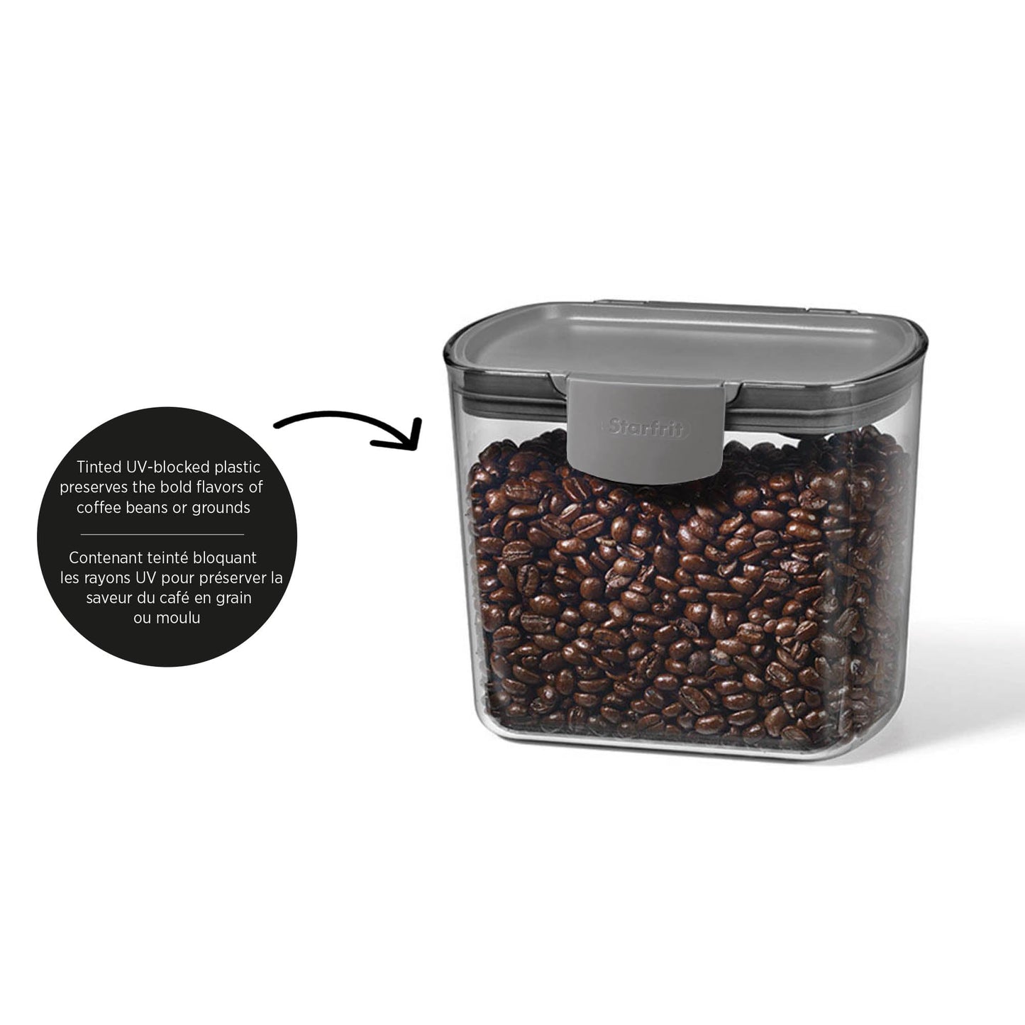 Starfrit PROKEEPER Coffee UV Tinted Container with Coffee Scoop - 1.3LB/590g - Airtight 🍁 All In One Marketplace Canada