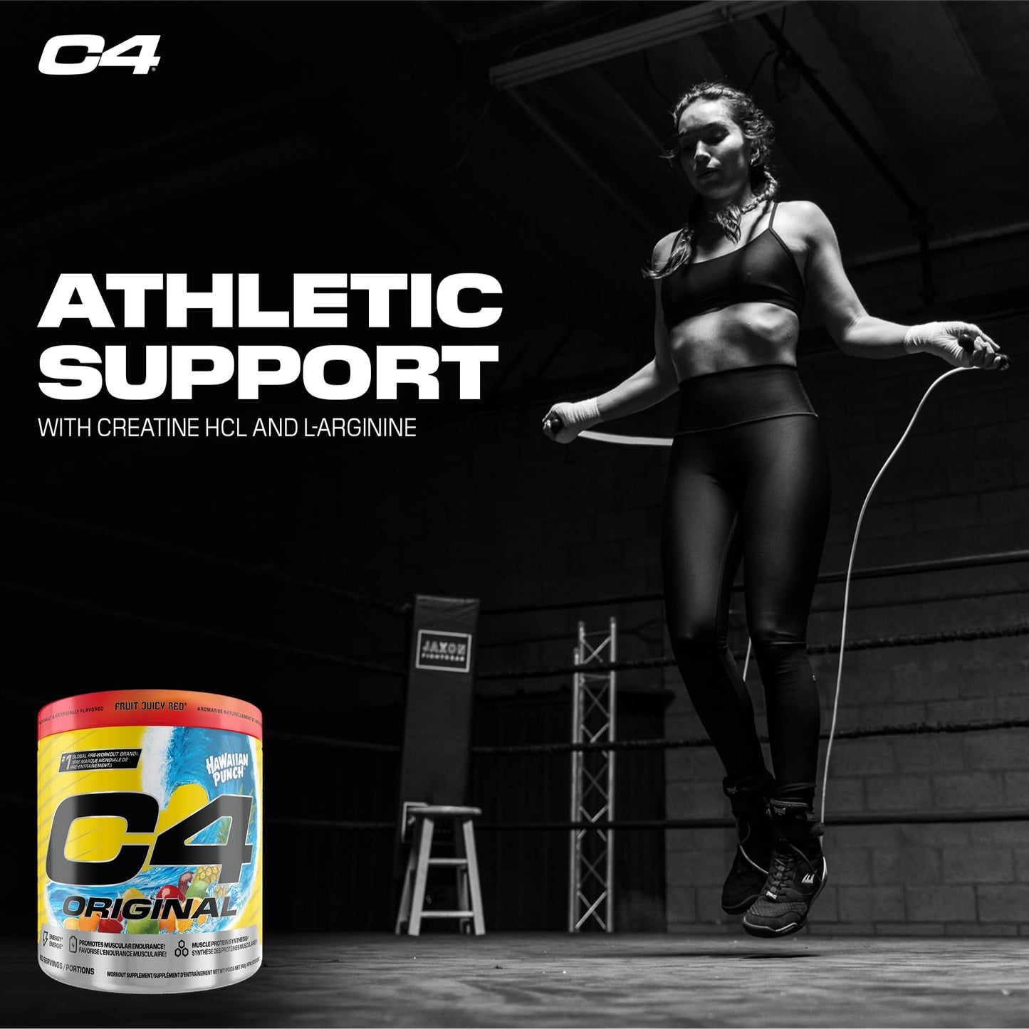 Cellucor C4 Original Pre Workout Powder - Sugar Free Preworkout Energy for Men & Women - 150mg Caffeine, Beta Alanine, Creatine - Hawaiian Punch Fruit Juicy Red, 60 Servings Cellucor