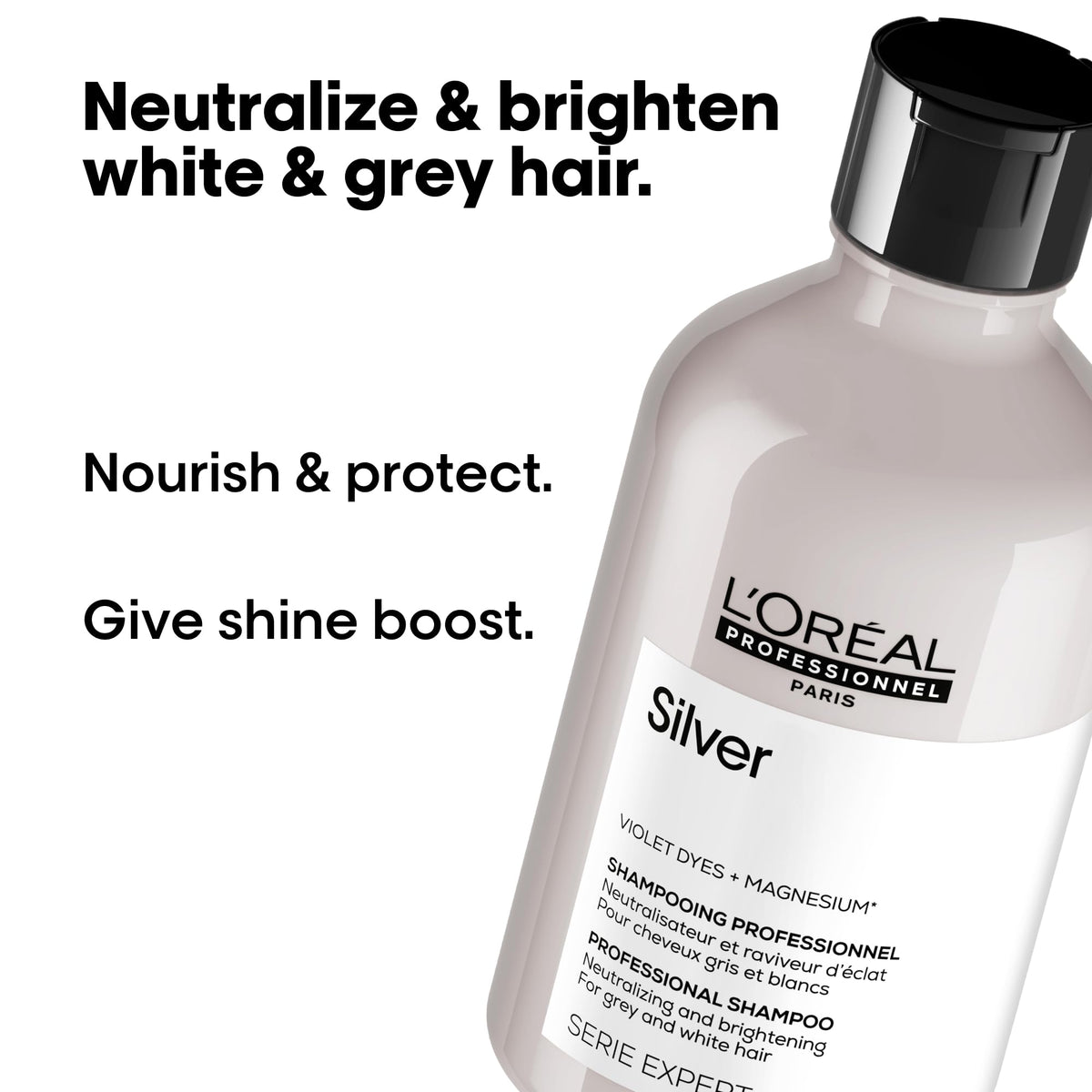 L'Oréal Professionnel Silver Purple Shampoo for Blonde Hair, 500 mL
