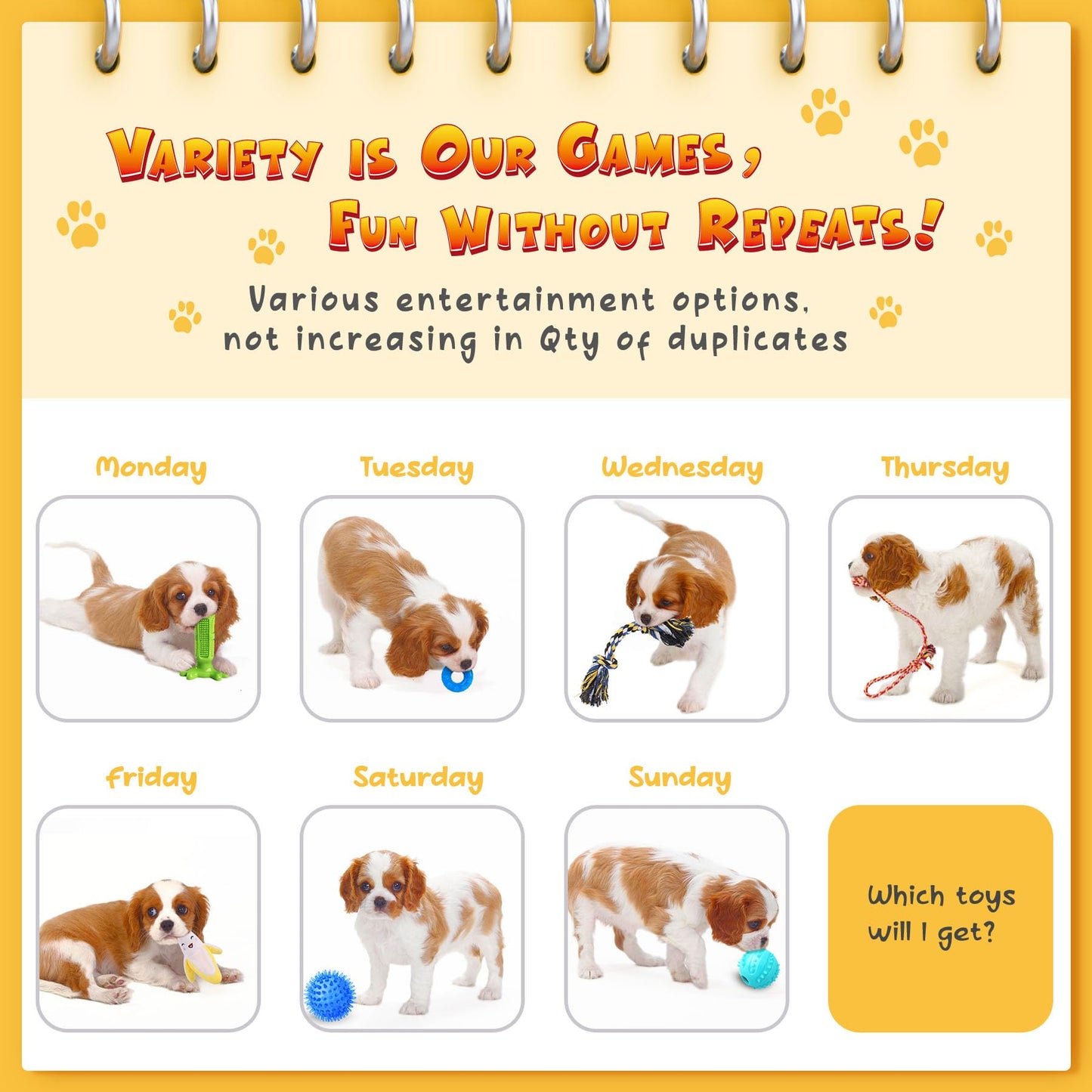 KIPRITII Dog Toys for Puppy Teething - 23 Pack Puppy Teething Toys for Boredom, Pet Dog Toothbrush Dog Toys with Rope Toys, Dog Treat Ball and More Squeaky Toy for Puppies and Small Dogs - Available at All In One Marketplace Canada