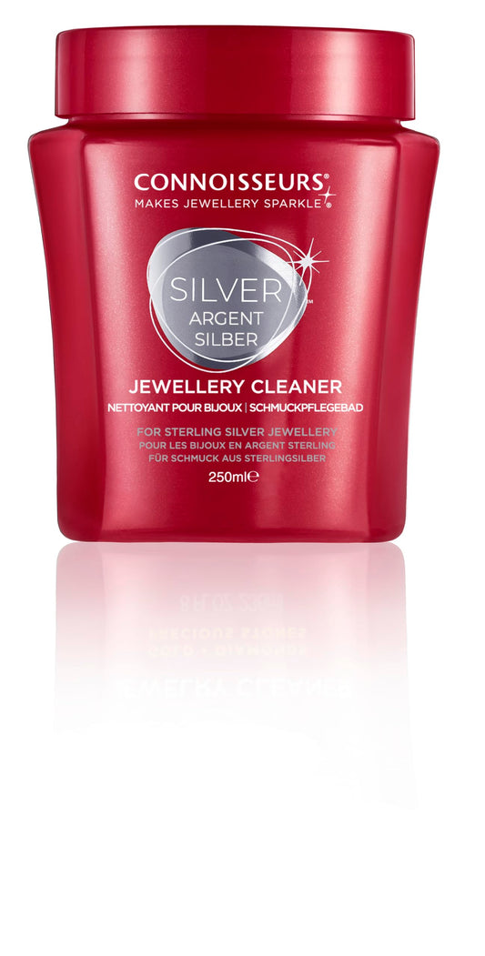 Connoisseurs Silver Jewelry Cleaner 8 oz Liquid Tarnish Remover for Sterling Silver Rings, Necklaces, Earrings & Bracelets Safe, Fast & Effective Silver Cleaning Solution - Available at All In One Marketplace Canada