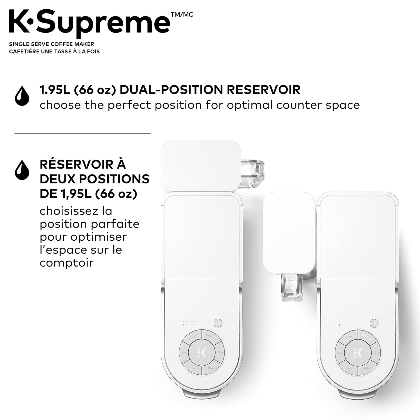 Keurig K-Supreme Single Serve K-Cup Pod Coffee Maker, With MultiStream Technology, White